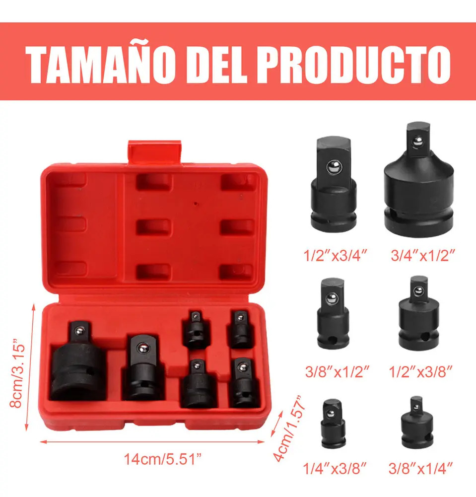 JUEGO DE ADAPTADOR DE IMPACTOP DE 6 PIEZAS - Imagen 4