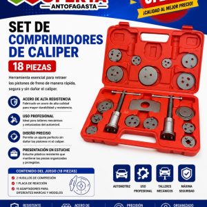 SET DE COMPRIMIDORES DE CALIPER DE 18 PIEZAS