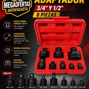 SET DE ADAPTADOR PARA DADOS DE 8 PIEZAS