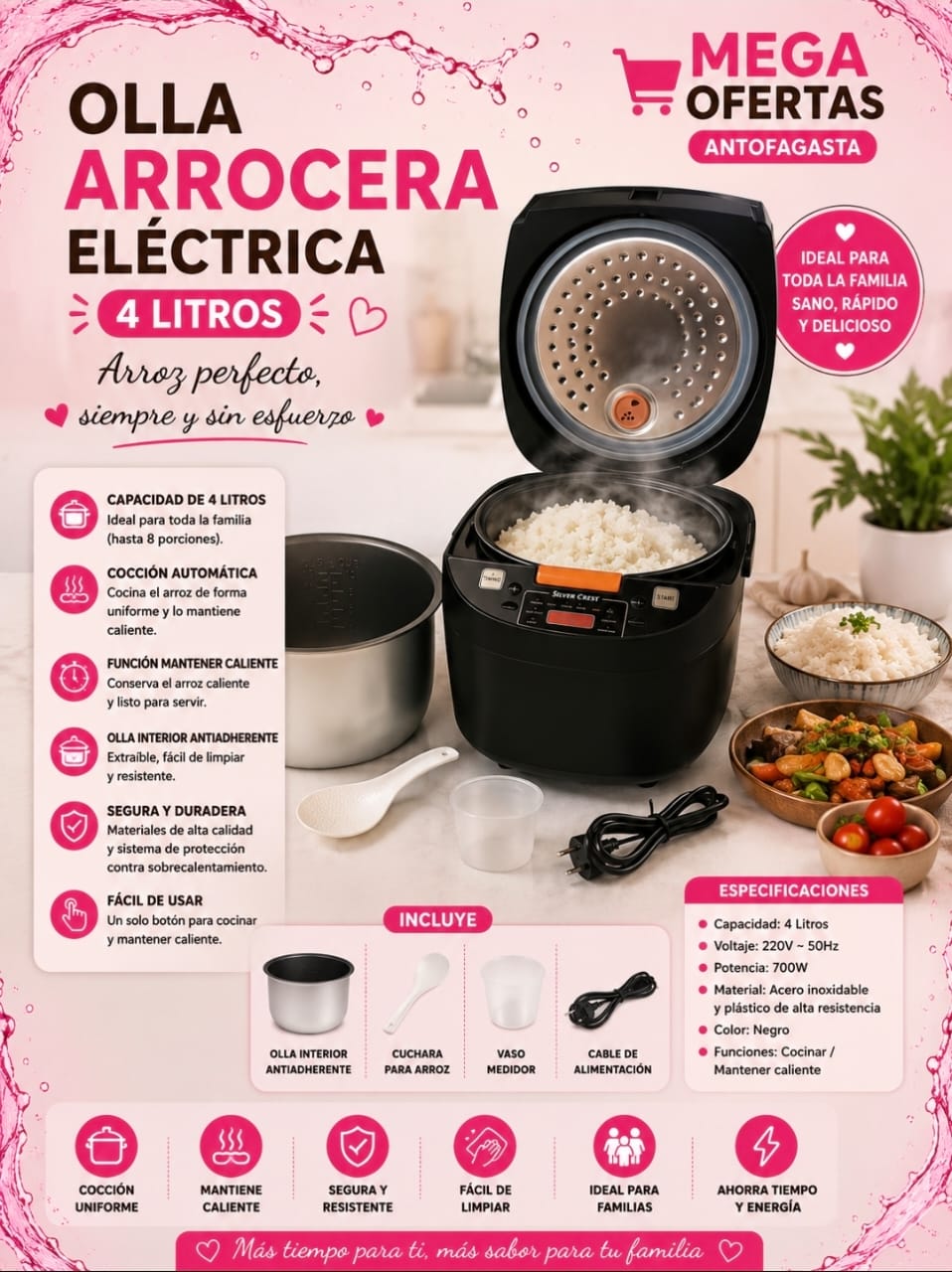 OLLA ARROCERA DE 4 LITROS