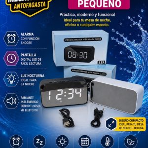 RELOJ DIGITAL DESPERTADOR  PEQUEÑO