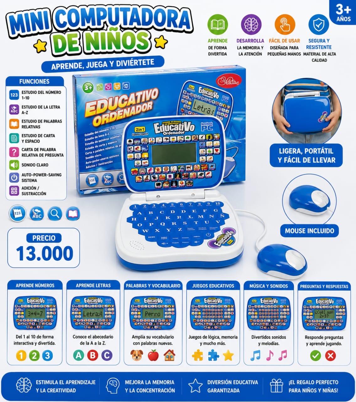 MINI COMPUTADORA DE NIÑOS - Imagen 2