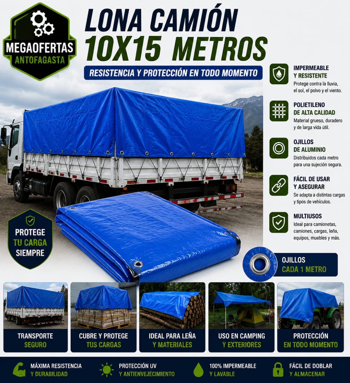 LONA PARA CAMION 10X15