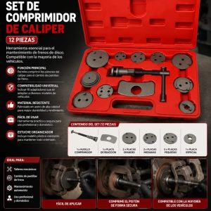 SET DE COMPRIMIDOR DE CALIPER 12 PIEZAS