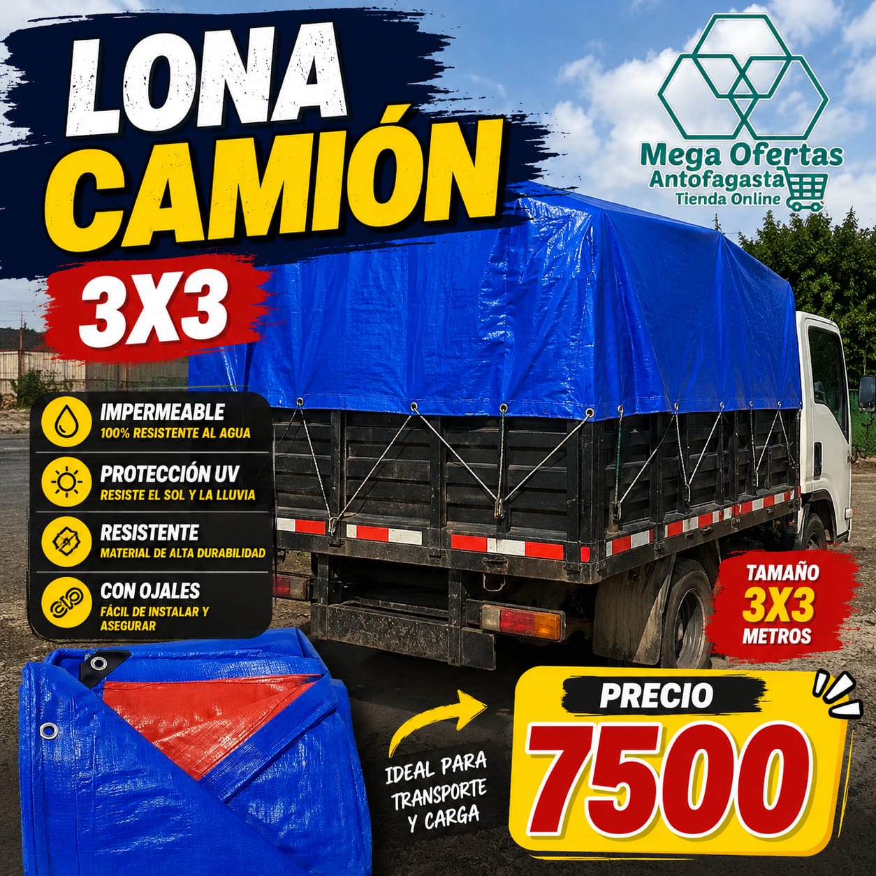 LONA CAMION 3X3