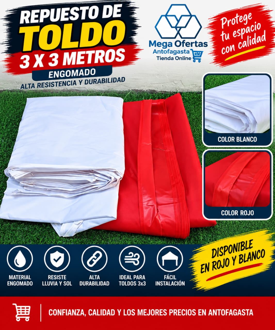 REPUESTO DE TOLDO ENGOMADO
