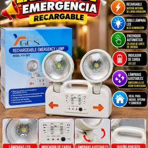 LAMPARA DE EMERGENICA RECARGABLE 10W