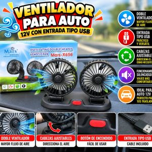VENTILADOR PARA AUTO 12VOLTIOS